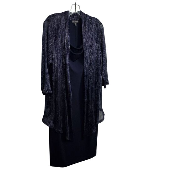 connected apparel Dresses & Skirts - Connected Apparel Plus 14W Dress Jacket 1 Piece Metallic Evening Plus Dressy